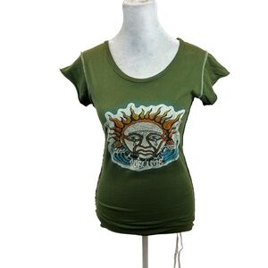Ladies Vintage Dragonfly for Sublime Green Graphic T-Shirt‎ Fitted Size Small